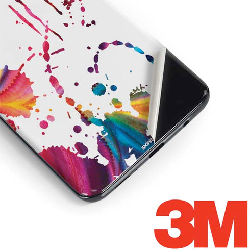 Chromatic Splatter White Galaxy S9 Skin